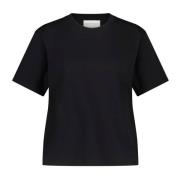 Pima Katoen T-shirt, Gemaakt in Portugal Loulou Studio , Black , Dames