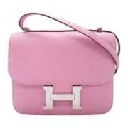 Pre-owned Leather shoulder-bags Hermès Vintage , Pink , Dames