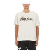 T-shirt met logoprint 3.Paradis , White , Heren