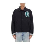 Wollen Varsity Jack Oversized Fit Aries , Black , Heren