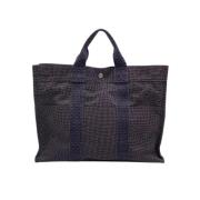 Pre-owned Canvas totes Hermès Vintage , Gray , Dames