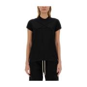 Katoenen T-shirt Made in Italy Rick Owens , Black , Dames