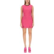 Cut Out Jurk, Slim Fit, Gemaakt in Italië Msgm , Pink , Dames