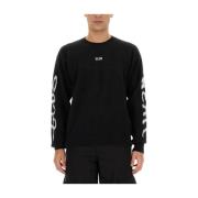 Logo Jersey Regular Fit Sweater Gcds , Black , Heren