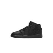 Triple Black Mid Top Sneakers Jordan , Black , Heren