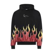 Zwarte Katoenen Hoodie voor Heren Karl Kani , Black , Heren