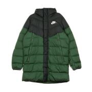 Lange Windrunner Parka met Donsvulling Nike , Green , Heren