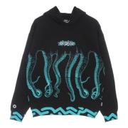 Zwarte hoodie met tentakelprint Octopus , Black , Heren