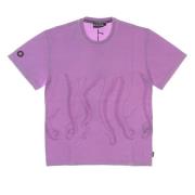 Geverfde Quartz Tee Korte Mouw T-shirt Octopus , Purple , Heren