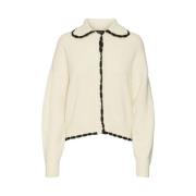 LouLou Vest Zwart en Wit Vero Moda , White , Dames