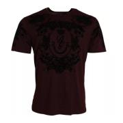 Bloemenkroon Crewneck T-shirt Dolce & Gabbana , Brown , Heren