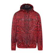 Leopard Print Hoodie Dolce & Gabbana , Red , Heren