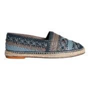 Blauw Grijs Geweven Leren Espadrilles Schoenen Dolce & Gabbana , Blue ...