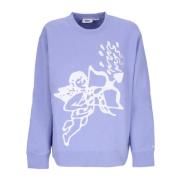 Digital Violet Crewneck Fleece Sweatshirt Obey , Purple , Dames