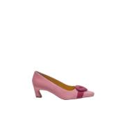 Roze Hart Gesp Leren Pumps Fabienne Chapot , Pink , Dames