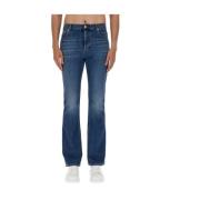 Bootcut Jeans met knoopsluiting Alexander McQueen , Blue , Heren