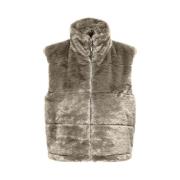 Imitatiebont Vest Weathered Teak Beige Only , Beige , Dames