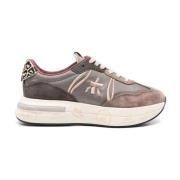 Bruine Sneakers met Multicolor Ontwerp Premiata , Multicolor , Dames