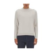 Wollen Jersey Regular Fit Trui Ermenegildo Zegna , White , Heren