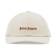 Baseball Cap met geborduurd logo Palm Angels , Beige , Unisex