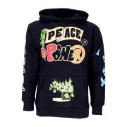 Zwarte hoodie met Peace and Power print Market , Black , Heren