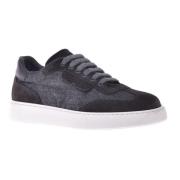 Trainers in dark grey suede and fabric Baldinini , Gray , Heren