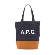 Dubbele Handvat Axel Tote Tas A.p.c. , Blue , Dames