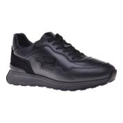 Trainers in black leather and tumbled leather Baldinini , Black , Here...