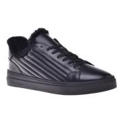 Trainers in black quilted leather and leather Baldinini , Black , Here...