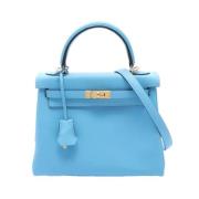 Pre-owned Fabric handbags Hermès Vintage , Blue , Dames