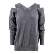 Grijze Gebreide Wollen Trui D.Exterior , Gray , Dames