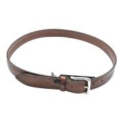 Bruin Leren Sportieve Wave Riem Orciani , Brown , Heren