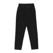 Zwarte Denim Jeans met Bedrukte Vlammen Vision OF Super , Black , Here...