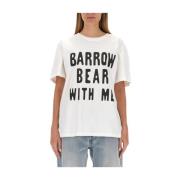 Logo T-shirt Regular Fit 100% Katoen Barrow , White , Dames