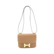 Pre-owned Leather shoulder-bags Hermès Vintage , Brown , Dames