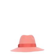 Brede Rand Fedora Hoed van Merinowol Helen Kaminski , Pink , Dames