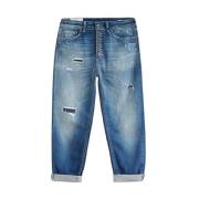 Loszittende Jeans met Juweelknoop Dondup , Blue , Dames