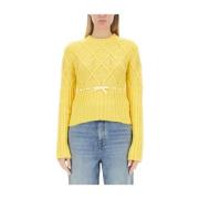 Wol Jersey Trui Cormio , Yellow , Dames