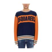 Logo Wol Jersey Regular Fit Made in Italy Dsquared2 , Multicolor , Her...