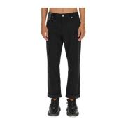 Denim Regular Fit Jeans Balmain , Black , Heren