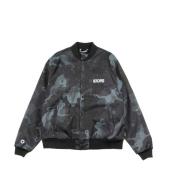 Camo Varsity Bomber Jacket Zwart Octopus , Multicolor , Heren