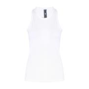 Witte Rib Tank Top Adidas by Stella McCartney , White , Dames