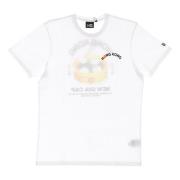 Witte korte mouw Tee met logo New Era , White , Heren