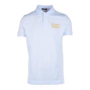 Witte Effen Polo Knoopsluiting Mannen Cavalli Class , White , Heren