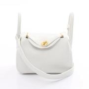 Pre-owned Leather shoulder-bags Hermès Vintage , White , Dames