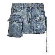 Blauwe Denim Rok Chic Stijl The Attico , Blue , Dames