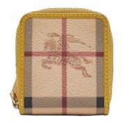 Pre-owned Leather wallets Burberry Vintage , Beige , Dames