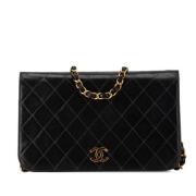 Pre-owned Leather crossbody-bags Chanel Vintage , Black , Dames