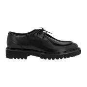 Zwarte Leren Veterschoenen - Aw23 Doucal's , Black , Heren