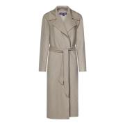 Beige Cashmere Wrap Coat Aw24 Ralph Lauren , Beige , Dames